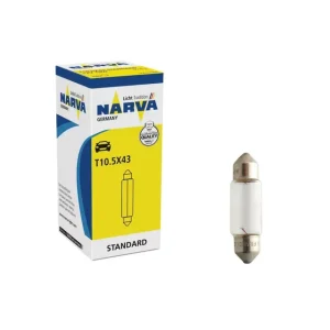Łatwy zwrot - żarówka Narva rurka C 10W C10W 12V 41 mm