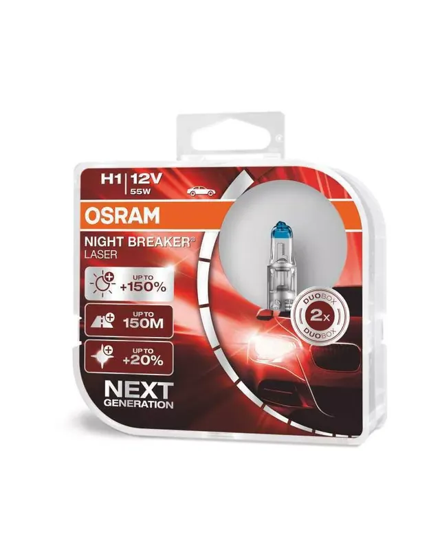 Kup online | żarówka Osram NIGHT BREAKER LASER 150% H1 12V duo 2 szt