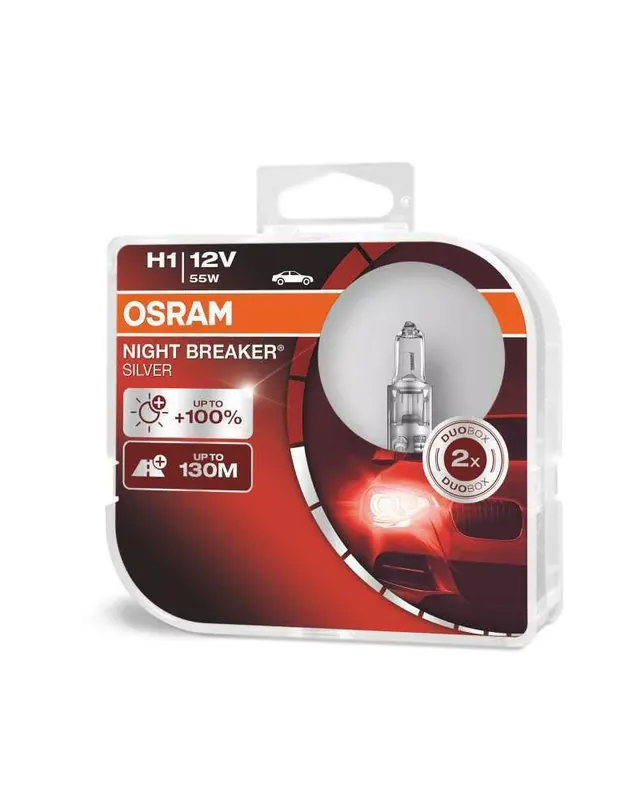 żarówka Osram NIGHT BREAKER SILVER 100% H1 12V duo 2 szt | Zamów teraz