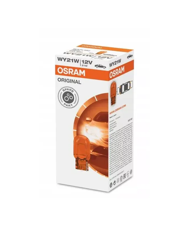 Zniżka - żarówka OSRAM WY 21W WY21W 12V pomarańczowa