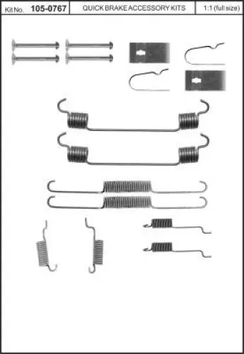 Sprężynki do szczęk hamulcowych QUICK BRAKE 105-0767 126076700 | Bezpośrednio z fabryki