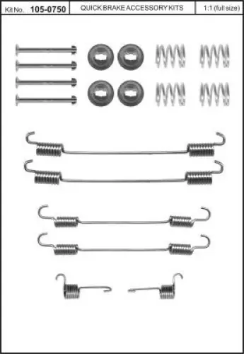 Produkt wysokiej jakości | Sprężynki do szczęk hamulcowych QUICK BRAKE 105-0750 4100750000