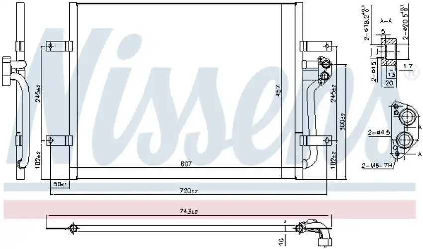 Chłodnica klimatyzacji NISSENS 940585 5QE816411A | Do wyczerpania zapasów
