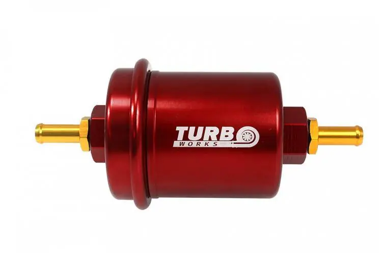 Filtr paliwa TurboWorks 10mm Czerwony - Hit sprzedażowy