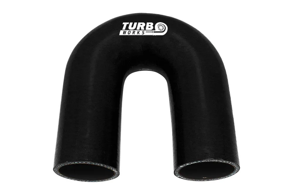 Kolanko 180st TurboWorks Black 76mm - Końcówka zapasów