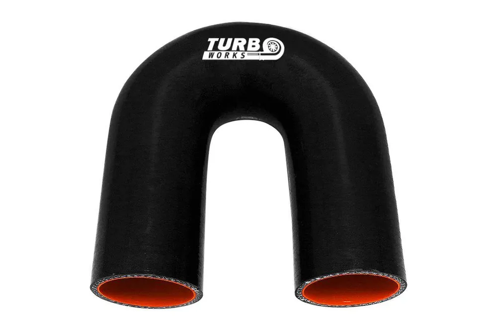 Kolanko 180st TurboWorks Pro Black 28mm | Bezpieczne zakupy