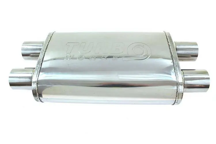 Tłumik Środkowy 3" (76mm) TurboWorks LT 409SS 355mm - Premium