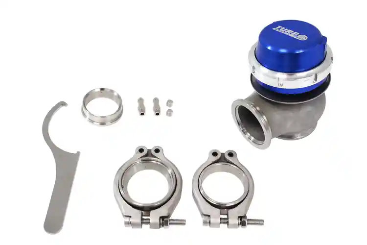 Wastegate zewnętrzny TurboWorks 40mm 0.5 Bar V-Band Niebieski - Duży rabat