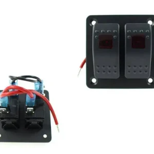 Włącznik panel Alu, ON/OFFx2 Red - Outlet