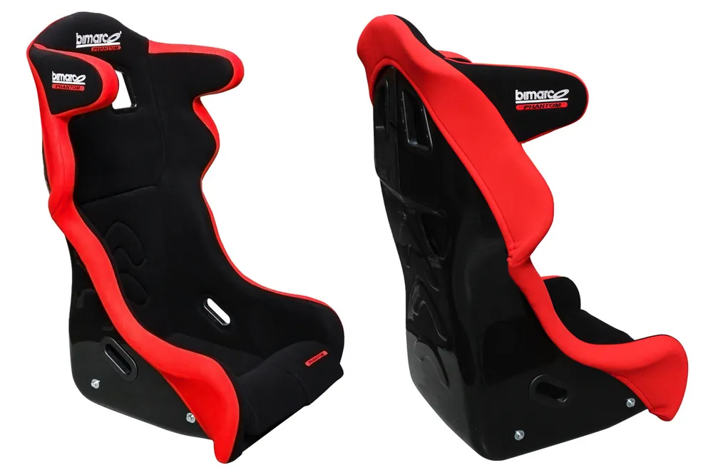 Fotel Sportowy Bimarco Phantom Welur Red-Black FIA - Szybka dostawa