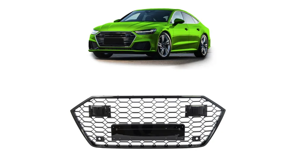 Najwyższa jakość | Grill Audi A7 C8 Gloss Black