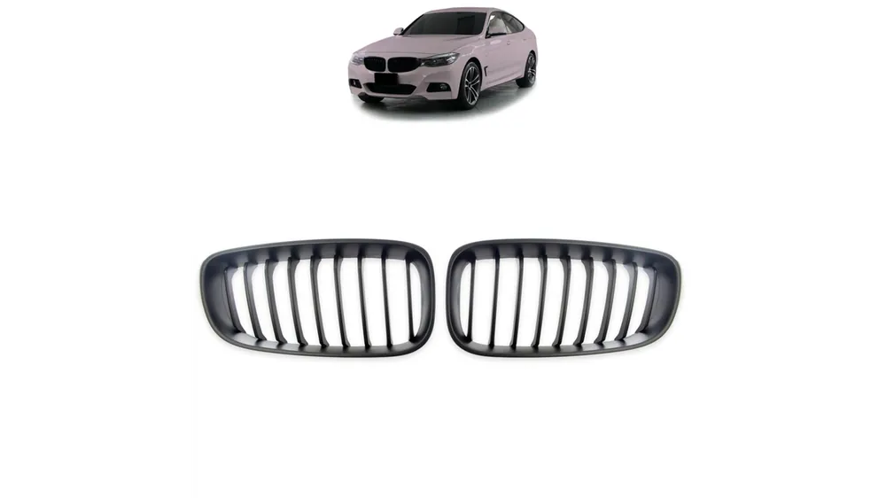 Grill BMW 3 F34 pojedyncze żeberka Matt Black - Jakość premium