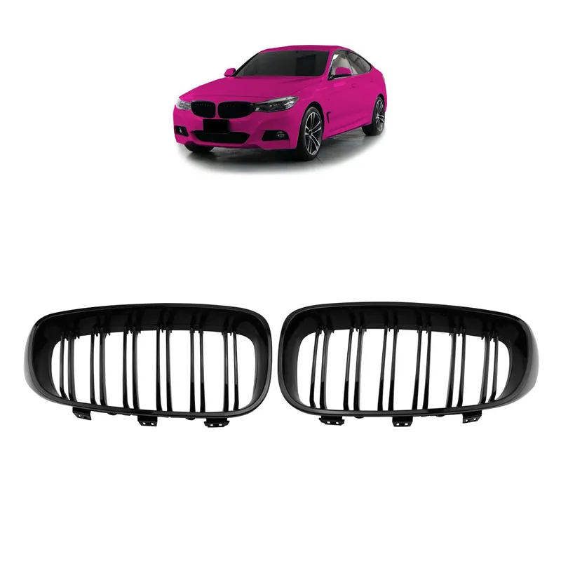 Grill BMW 3 F34 podwójne żeberka Gloss Black | Szybka wysyłka