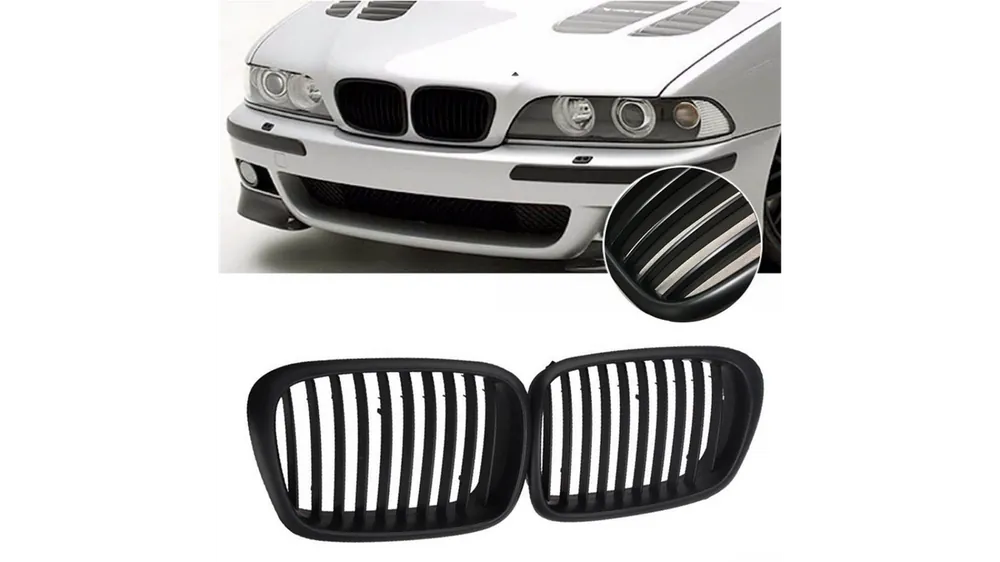 Ostatnie sztuki - Grill BMW 5 E39 pojedyncze żeberka Matt Black