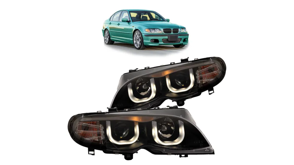 Łatwe zamówienie - Lampy BMW 3 E46 Facelift Przód Black