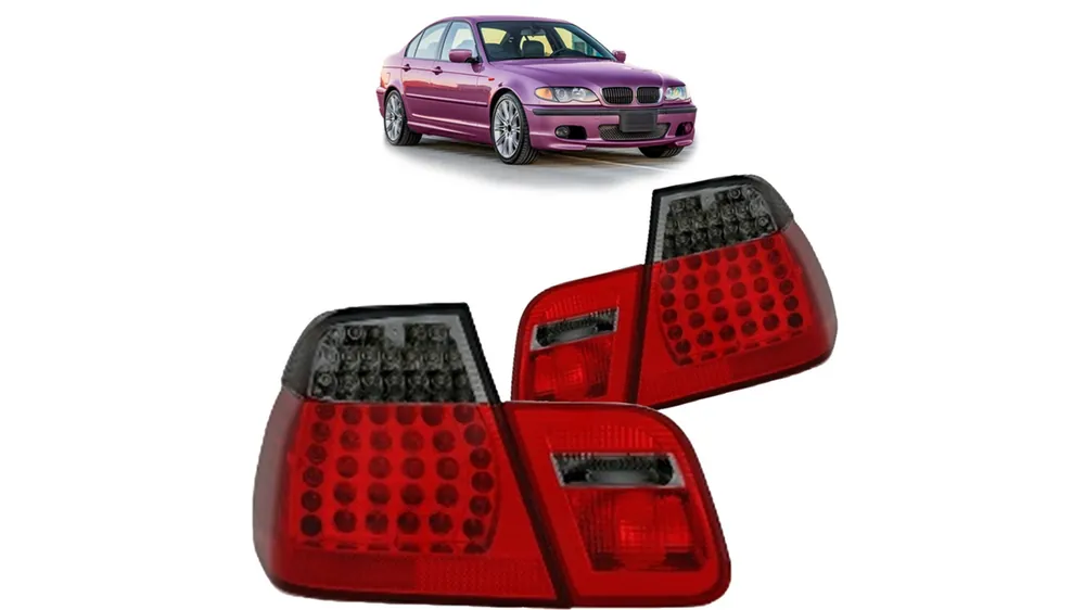 Cena specjalna | Lampy BMW 3 E46 Facelift Tył LED Red-Smoke