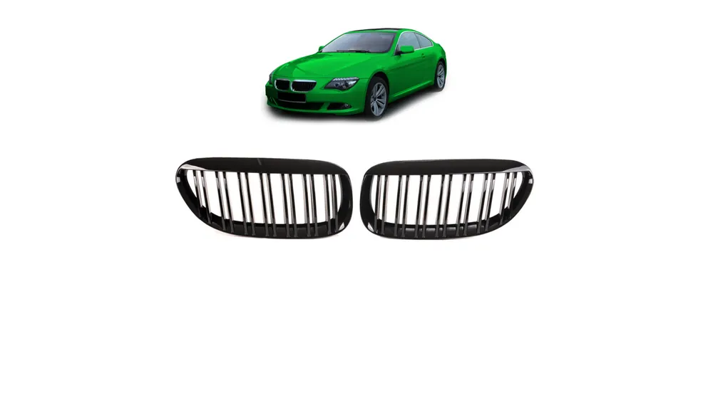 Zamów teraz - Grill BMW 6 E63 E64 podwójne żeberka Gloss Black