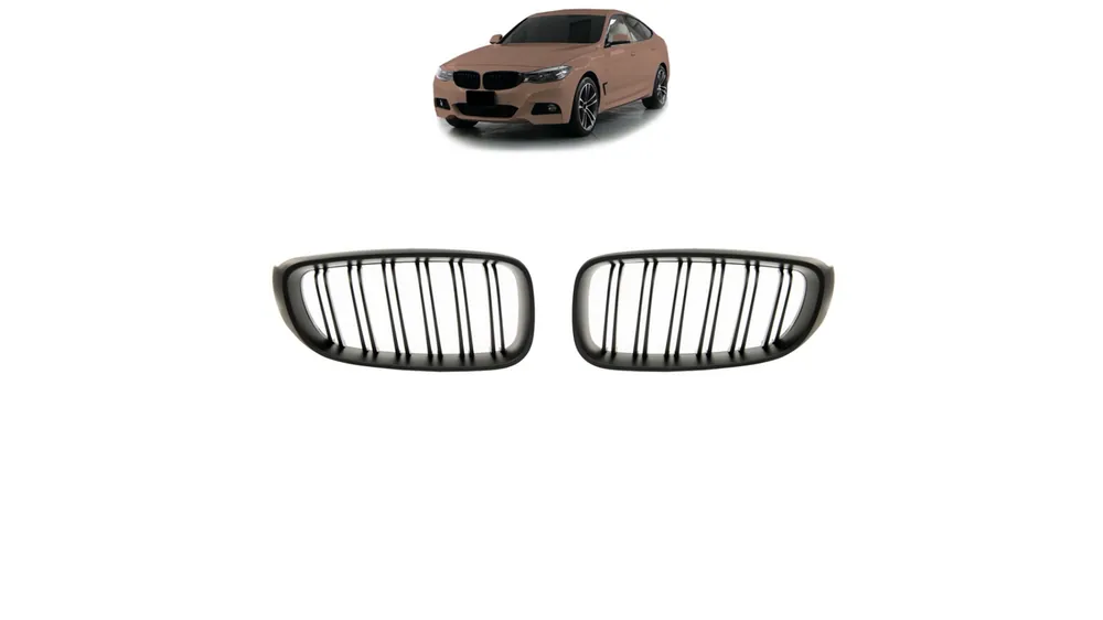 Hit - Grill BMW 3 F34 podwójne żeberka Matt Black