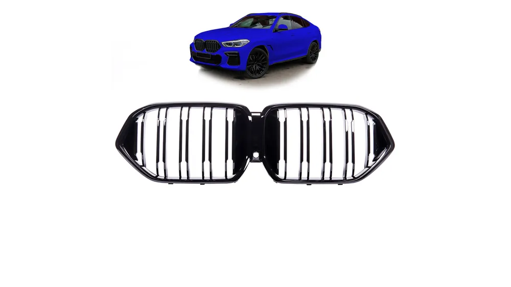 Grill BMW X6 G06 F96 podwójne żeberka Gloss Black - Sprawdzony wybór