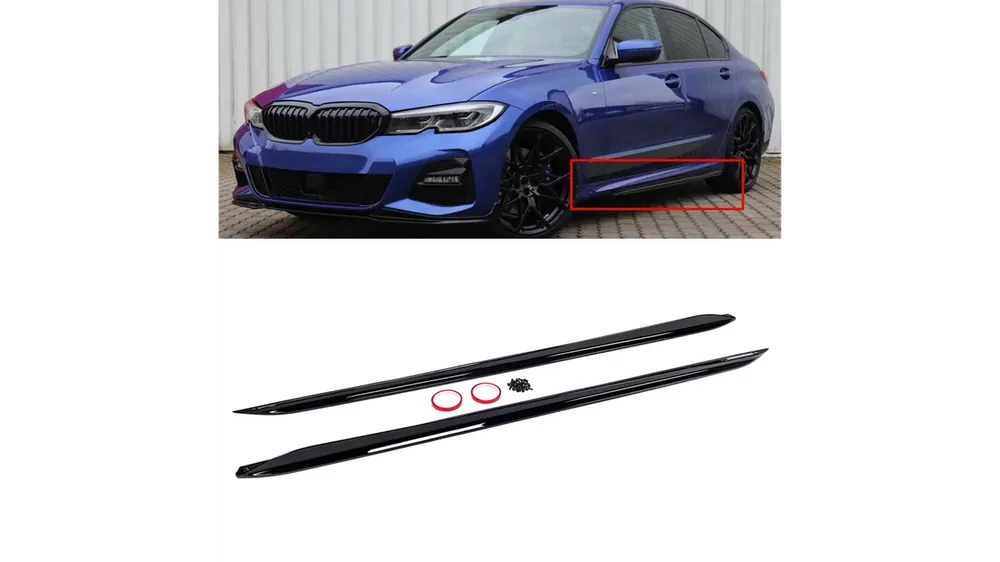 Dokładka BMW 3 G20 G21 Progi Gloss Black - Profesjonalna jakość