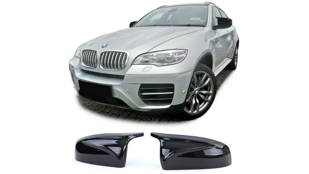 Nakładki lusterek BMW X5 E70 X6 E71 E72 Gloss Black - Wysyłka od ręki