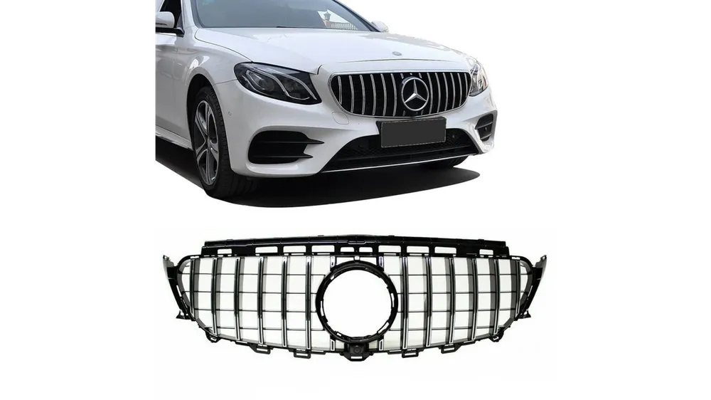 Wysyłka od ręki | Grill Mercedes-Benz E W213 S213 A238 C238 GT Chrome & Black