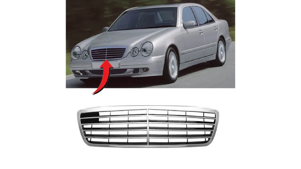 Od ręki | Grill Mercedes-Benz E W210 S210 Chrom