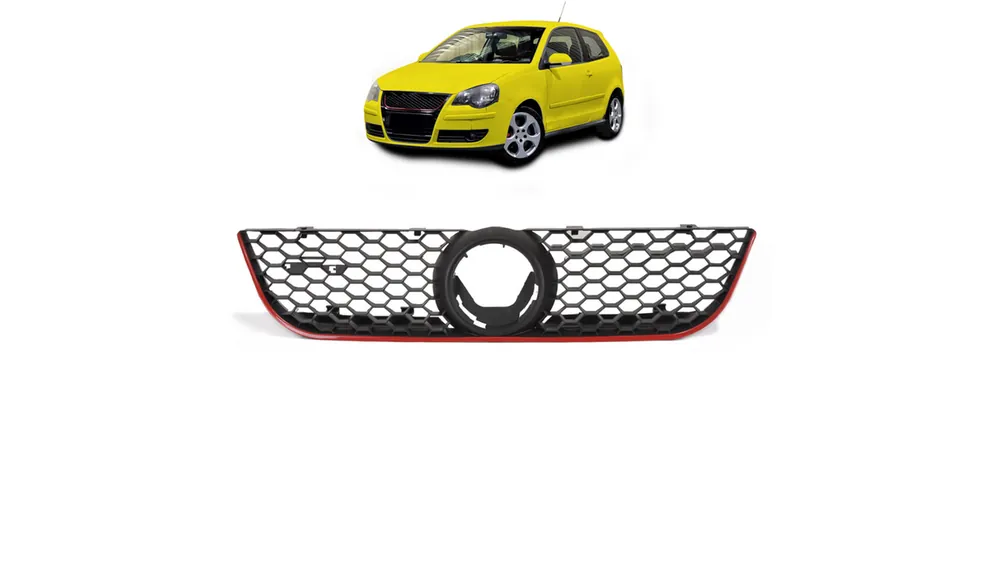 Grill Volkswagen POLO IV Facelift Red Strip | Zniżka