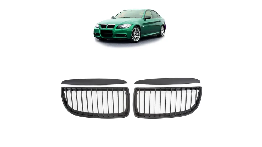 Skorzystaj teraz - Grill BMW 3 E90 E91 pojedyncze żeberka Matt Black