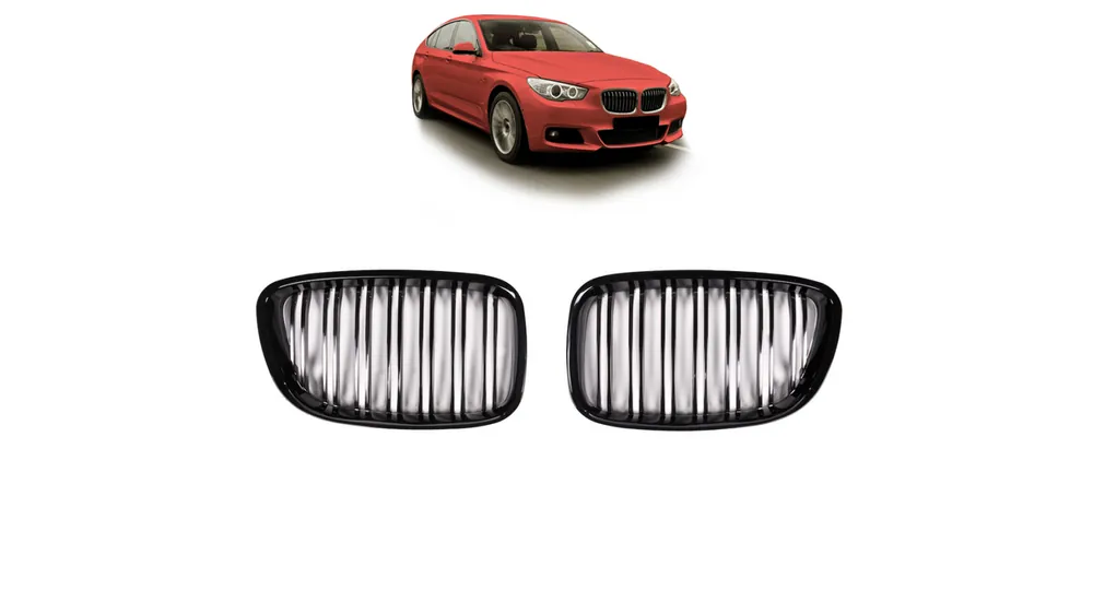 Ekstra rabat | Grill BMW 5 F07 podwójne żeberka Gloss Black