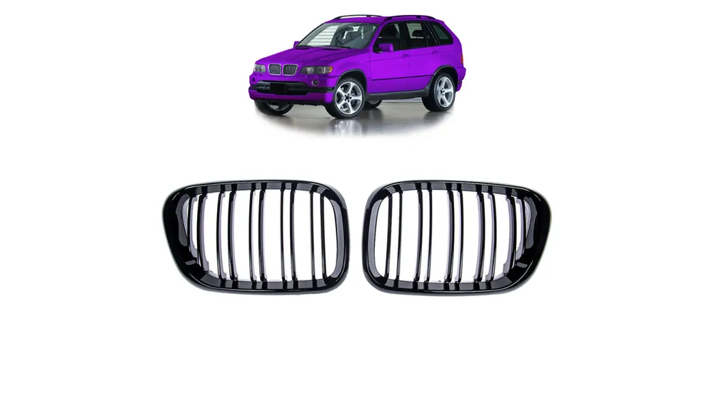 W sprzedaży | Grill BMW X5 E53 podwójne żeberka Gloss Black