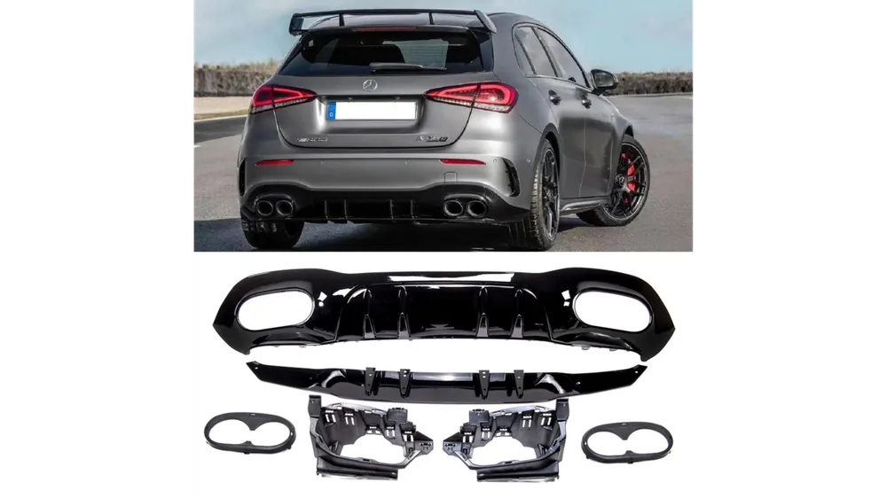 Prosto od producenta | Dyfuzor Mercedes-Benz A W177 Tył Gloss Black