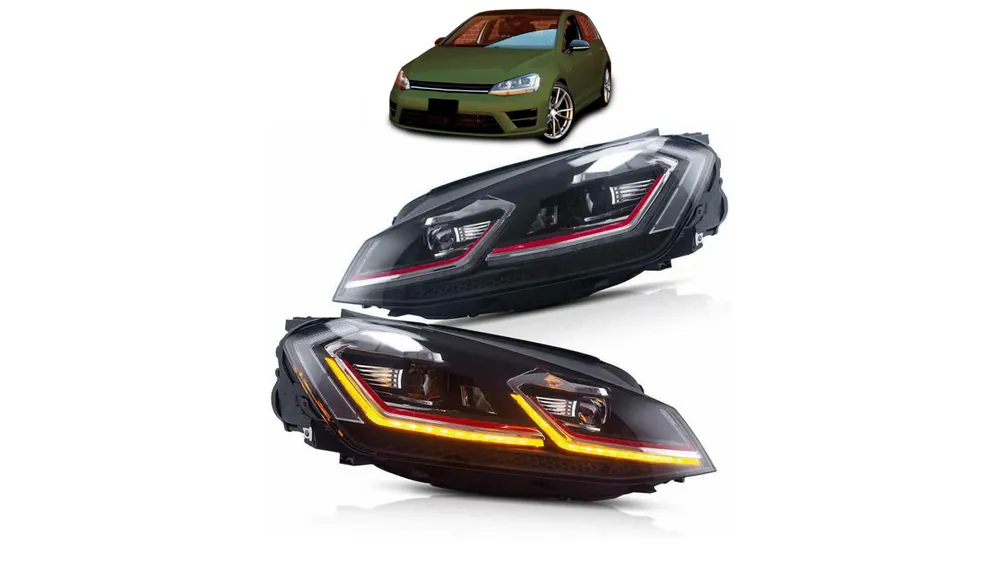 Bardzo popularny produkt - Lampy Volkswagen Golf 7 Przód Red