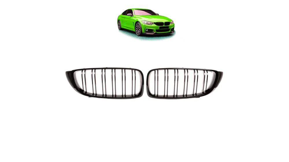 Supercena | Grill BMW 4 F32 F82 F33 F83 F36 podwójne żeberka Gloss Black
