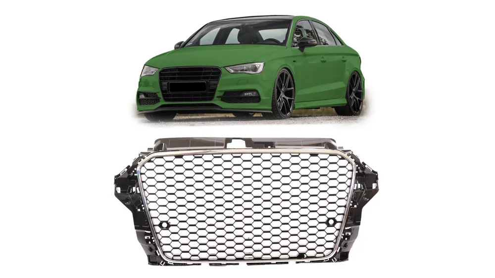 Właśnie dodano | Grill Audi A3 8V Chrome & Black PDC