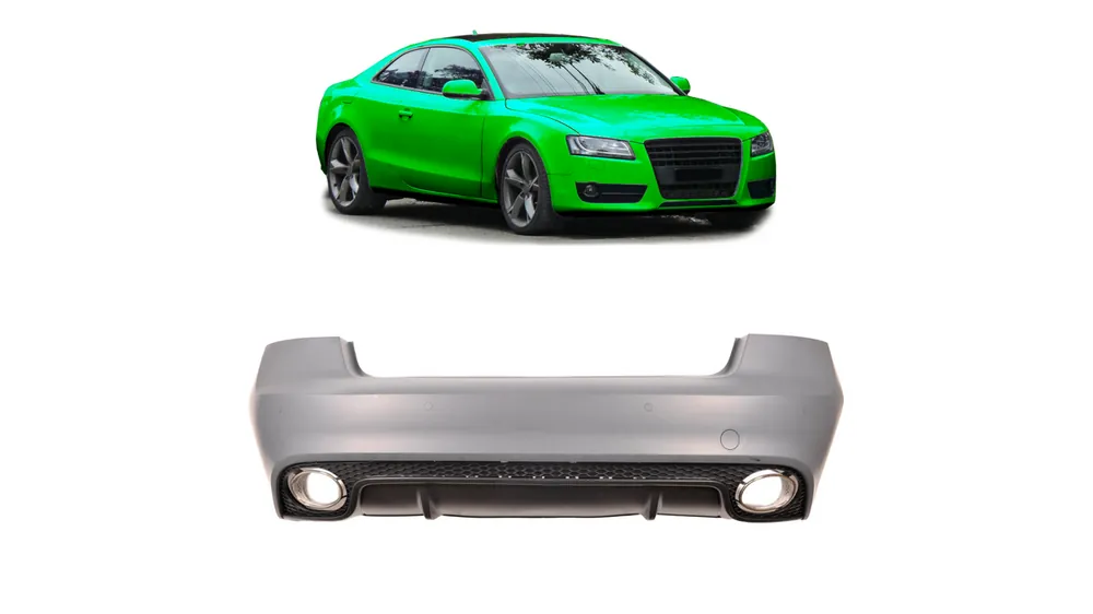 Cena specjalna | Zderzak Audi A5 8T Tył z dyfuzorem i końcówkami