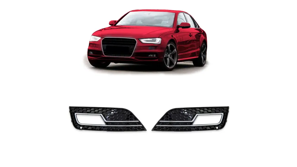 Ramka halogenów Audi A4 B8 Facelift Chrome Black - Klienci polecają