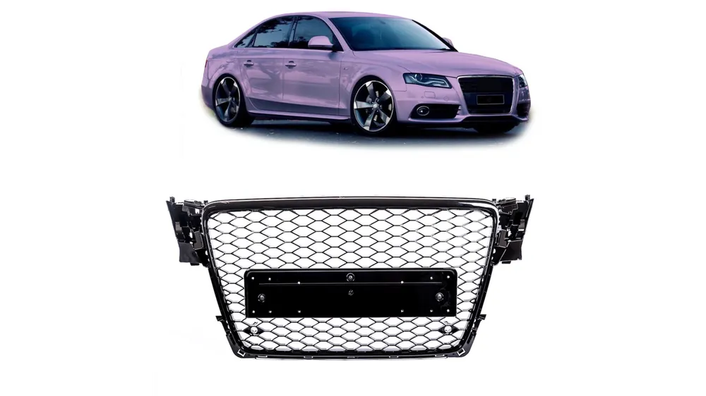 Najwyższa jakość - Grill Audi A4 B8 Chrome & Black