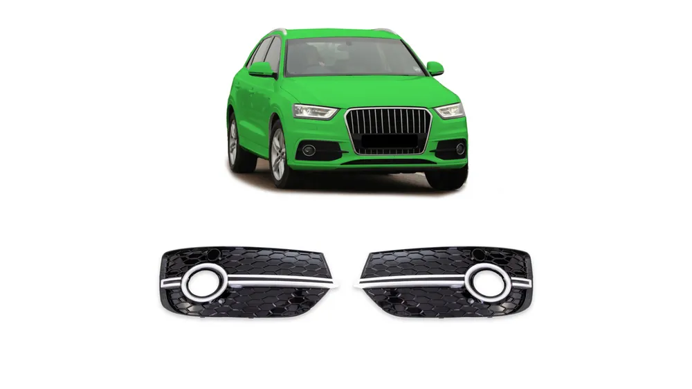 Ramka halogenów Audi Q3 8U Chrome Black - Okazja dnia