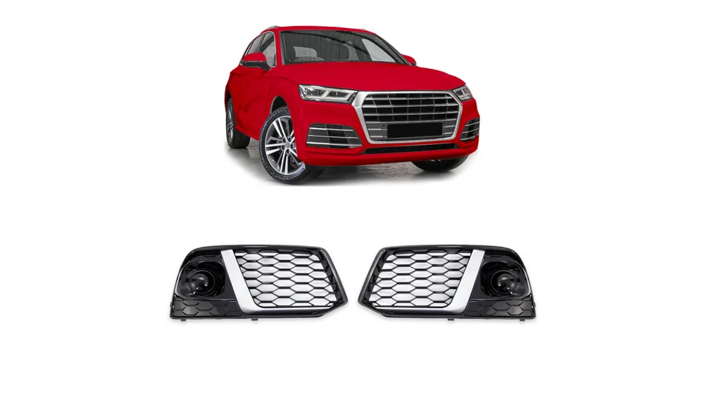 Ramka halogenów Audi Q5 FY Silver | Ekstra rabat