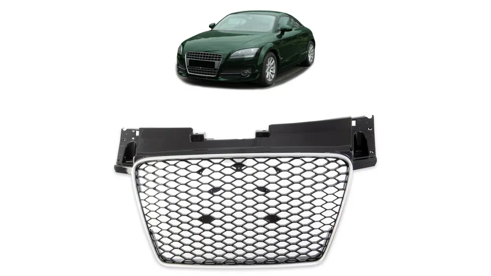 Cena po obniżce - Grill Audi TT 8J Silver Matt & Gloss Black