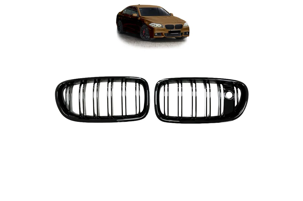 Oferta - Grill BMW 5 F10 F11 podwójne żeberka Gloss Black camera