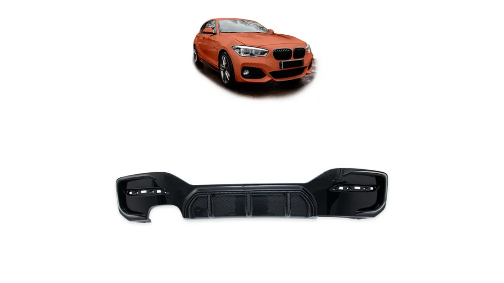 Taniej | Dyfuzor BMW 1 F20 F21 Facelift Tył Carbon Look