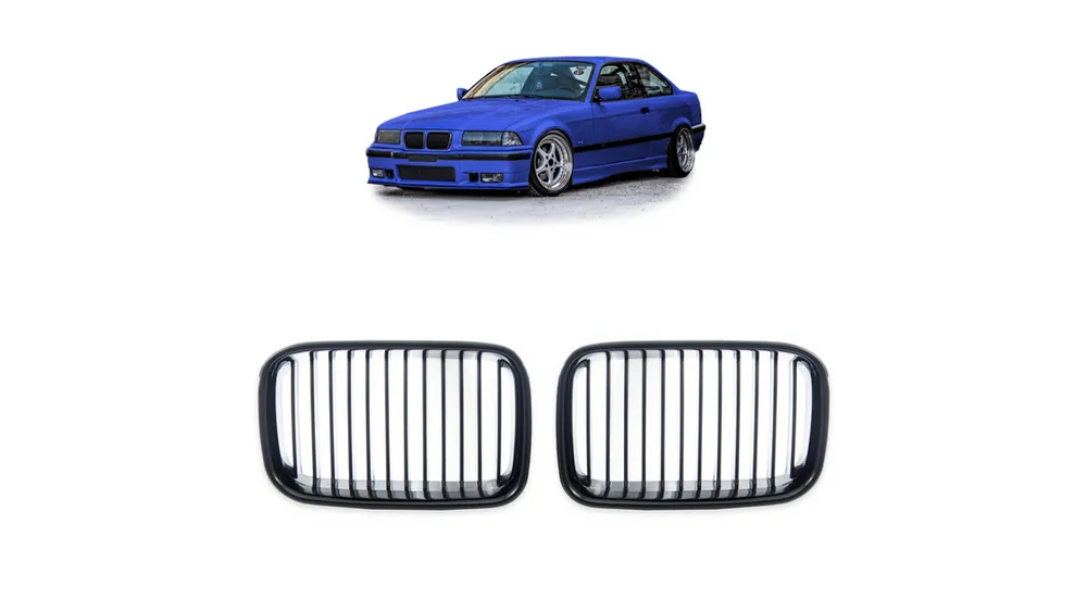 Wyprzedaż | Grill BMW 3 E36 Compact pojedyncze żeberka Gloss Black