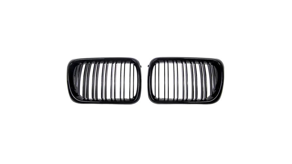 Grill BMW 3 E36 Facelift Compact podwójne żeberka Gloss Black | Cena obniżona