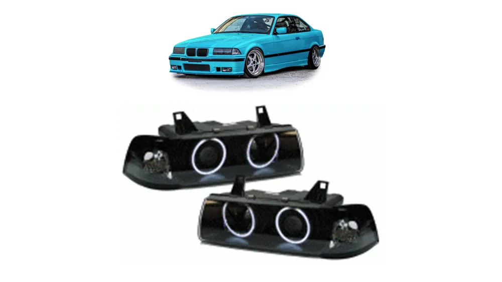 Lampy BMW 3 E36 Przód CCFL Black - Nowość w sklepie
