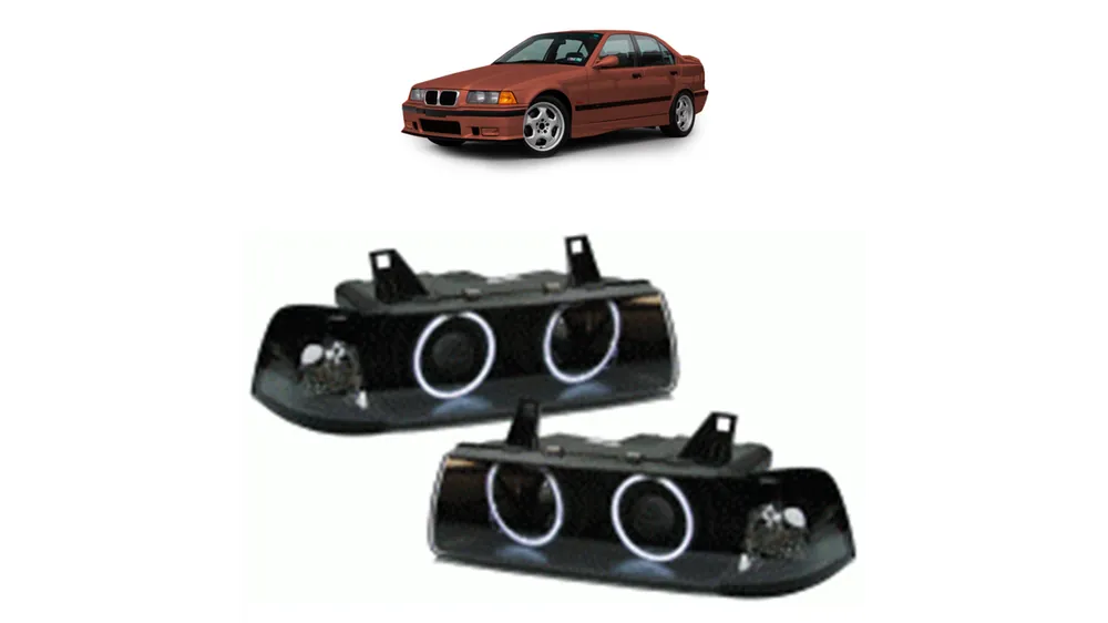 Lampy BMW 3 E36 Przód CCFL Black | Top produkt