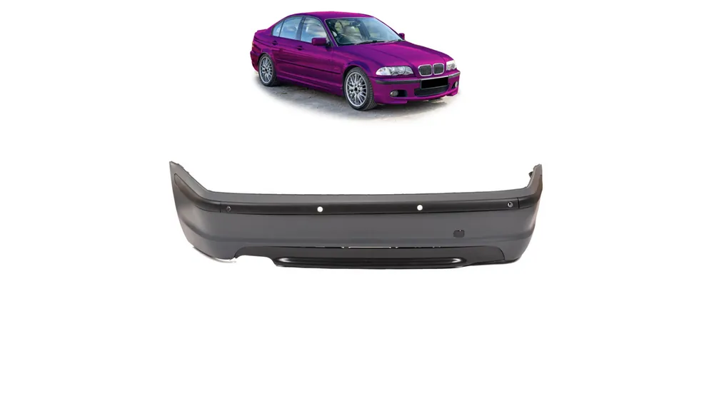 Zderzak BMW 3 E46 Tył z dyfuzorem | Produkt ceniony przez klientów