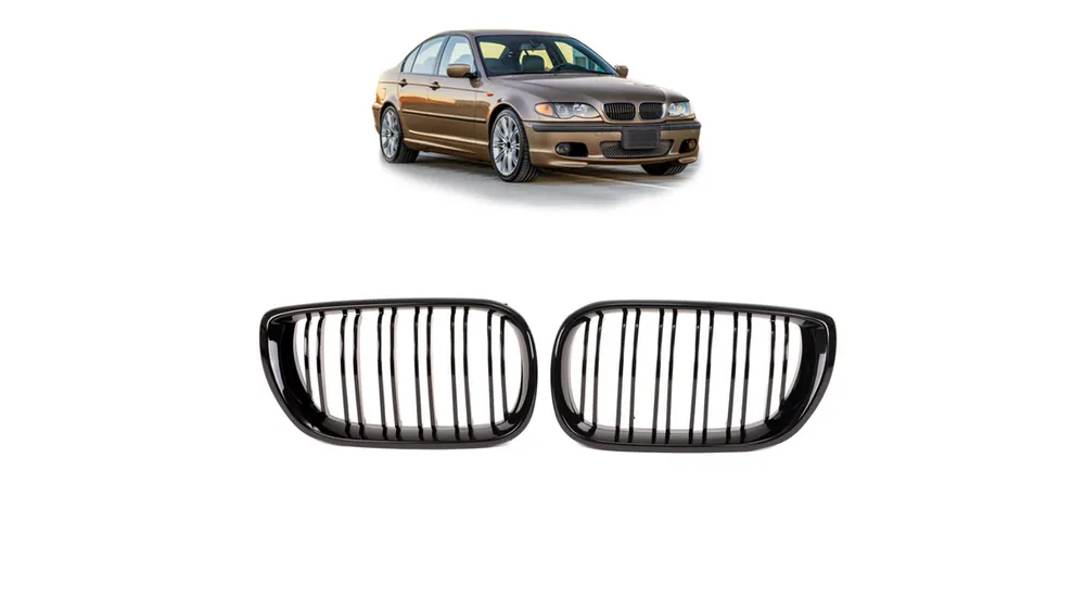 Top produkt | Grill BMW 3 E46 Facelift Compact podwójne żeberka Gloss Black
