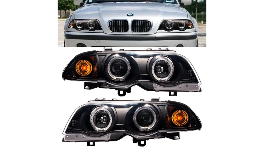 Promocja kończy się wkrótce - Lampy BMW 3 E46 Przód Black